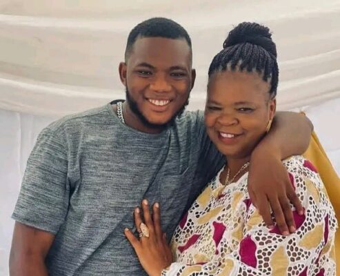 Peju-Ogunmola-Omobolanle-with-her-late-son-Shina-493x400